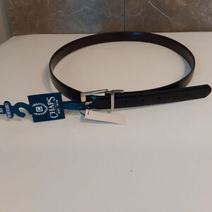 Mens Chaps belt Black/Brown Sz M